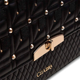 Bolsa Cuadra en piel de Mantarraya Negra
