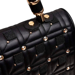 Bolsa Cuadra en piel de Mantarraya Negra