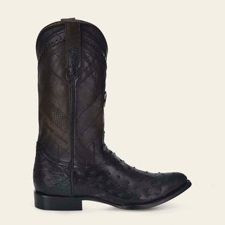 bota vaquera cuadra 2c2fa1 avestruz negro