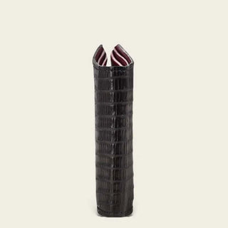 Cartera Cuadra Piel Lizard Negro