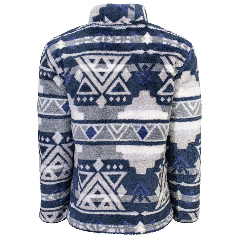 Chamarra Hooey Aztec Fleece Pullover Azul Para Hombre Salinas Charreria